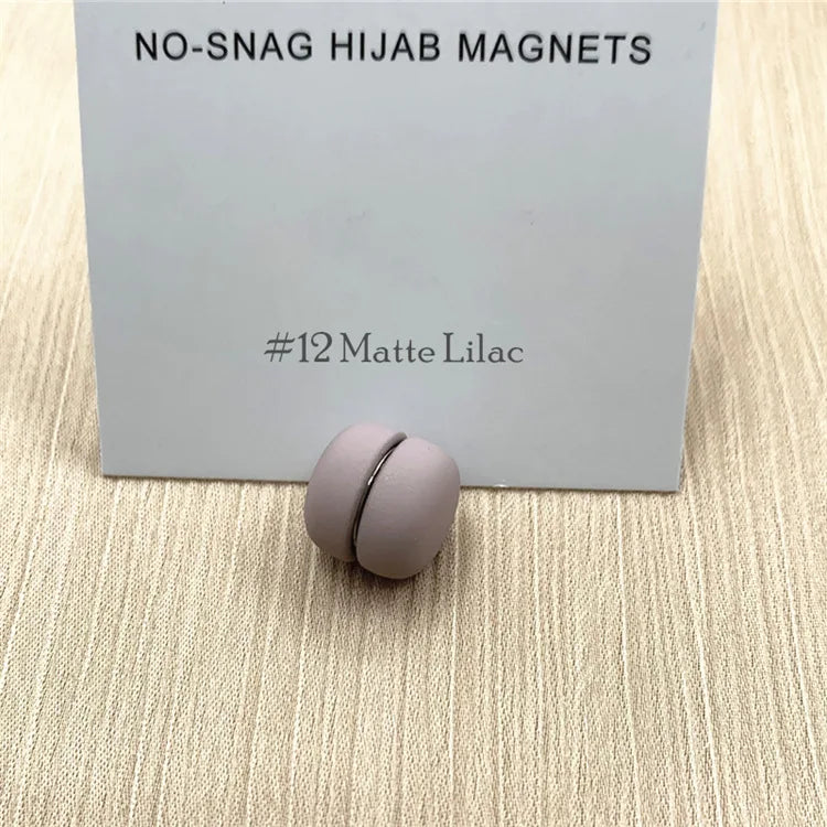 Matte Metal Magnet Hijab Muslim Scarf Hijab pins for Wome Macarone color Islamic Pinless Safety Headscarf Brooches Accessories