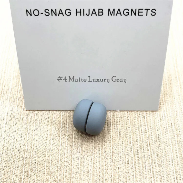 Matte Metal Magnet Hijab Muslim Scarf Hijab pins for Wome Macarone color Islamic Pinless Safety Headscarf Brooches Accessories