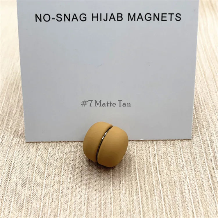 Matte Metal Magnet Hijab Muslim Scarf Hijab pins for Wome Macarone color Islamic Pinless Safety Headscarf Brooches Accessories