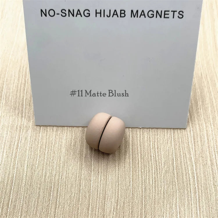 Matte Metal Magnet Hijab Muslim Scarf Hijab pins for Wome Macarone color Islamic Pinless Safety Headscarf Brooches Accessories